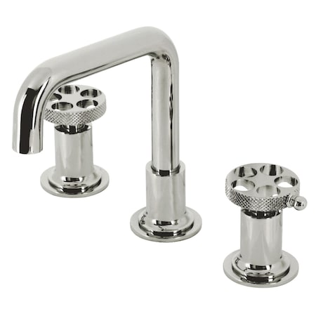 Kingston Brass KS142RKXPN Widespread Bathroom Faucet with Push Pop-Up, Polished Nickel KS142RKXPN